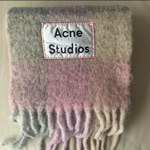Acne Studios Accessories - ACNE STUDIOS Vally Wool Scarf In Check